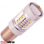   Светодиодная автолампа P21W 12 LED SMD2323 + линза 2 CREE (2шт.)