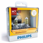  Philips Галогенная автомобильная лампа H7 Philips Weather Vision 55W (2шт.)